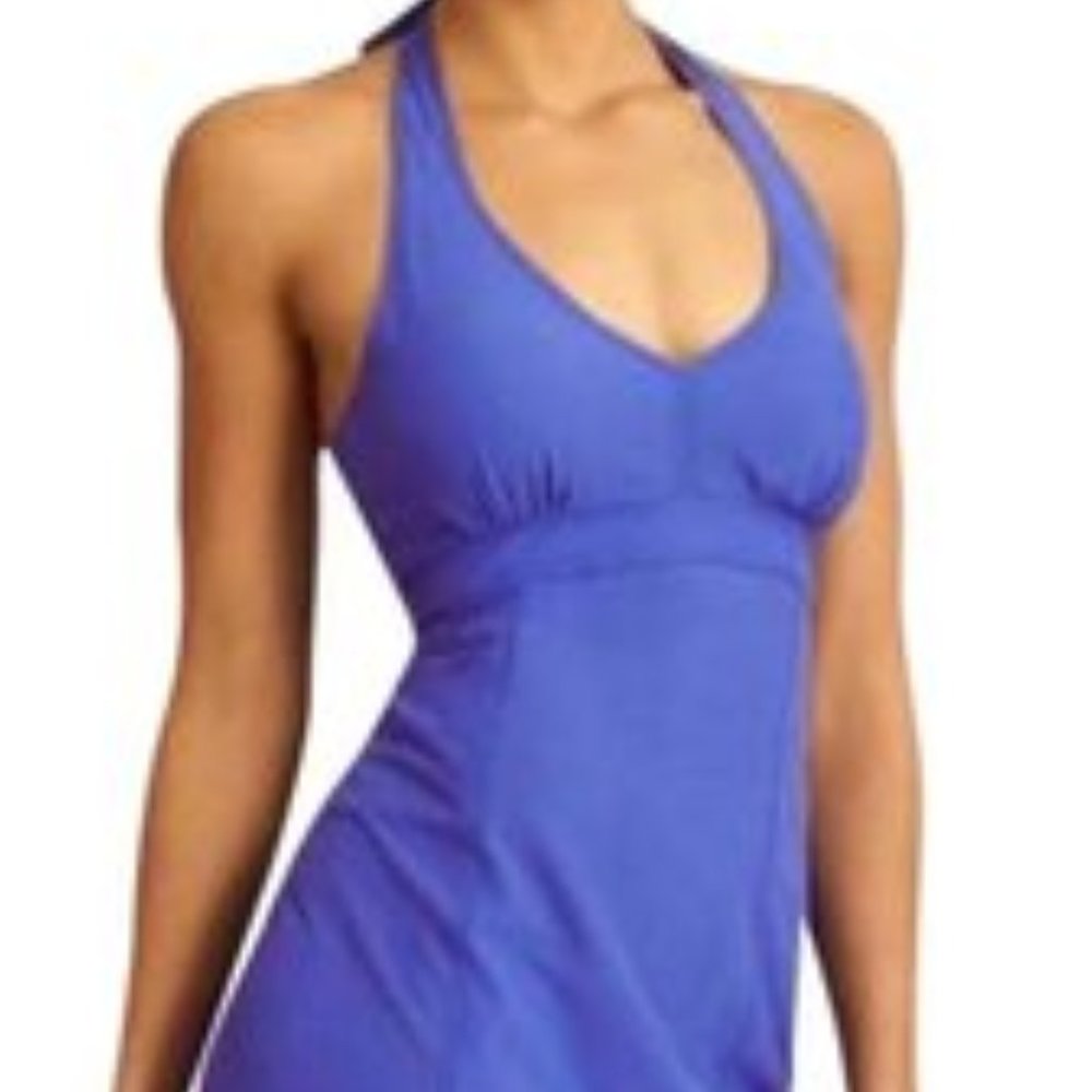 Athleta Blue Indigo Sports Casual Dress  Size: US 4